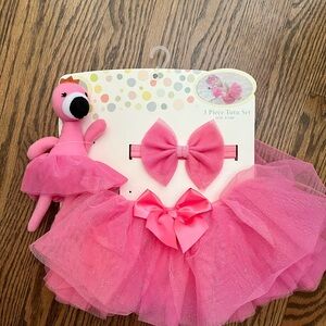 Little Me Pink Tutu Set with Flamingo